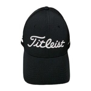 Titleist Pro V1 FJ FootJoy Black New Era Golf Flex Fitted Hat Cap Sz Child Youth